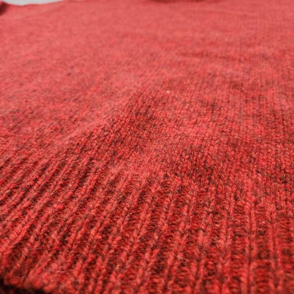 Vintage LL Bean Sweater Mens Large Red Wool Blend Knit Crewneck Pullover USA 90s - Picture 5 of 12